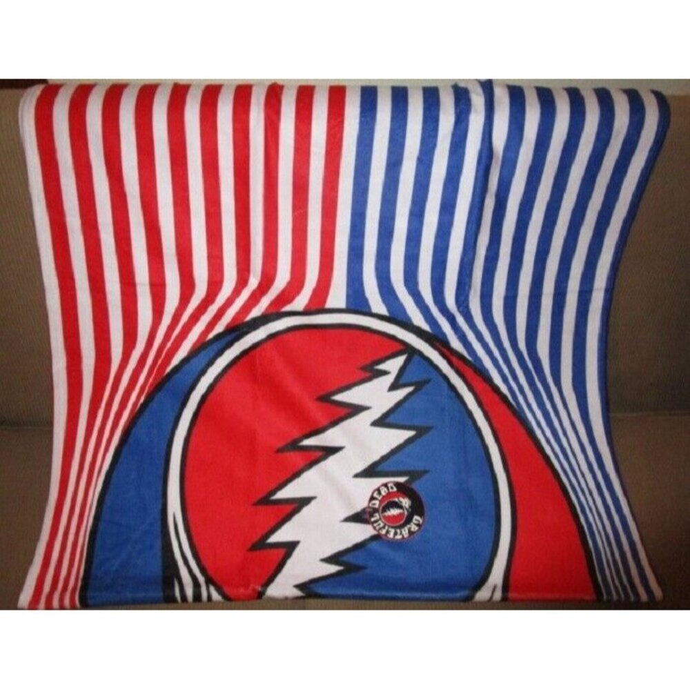 New Patriotic Steal Your Face Grateful Dead Beach Bath Pool Gift Towel Cabana - Picture 2 of 3